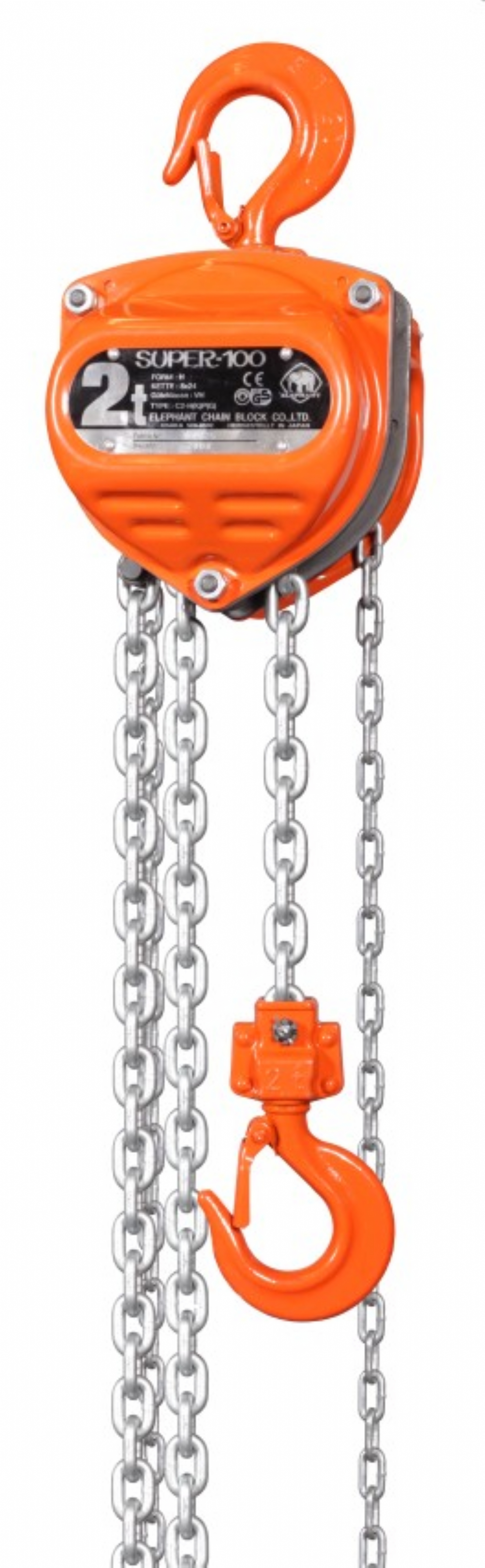 Rema 0100007-3 Elephant H-100-2000KG-3000 Palan manuel 2000 kg hauteur de levage 3,0 mtr.