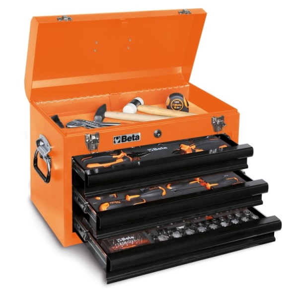 Beta 022006201 2200E/21 Boîte à outils avec 3 tiroirs remplis 159 pcs