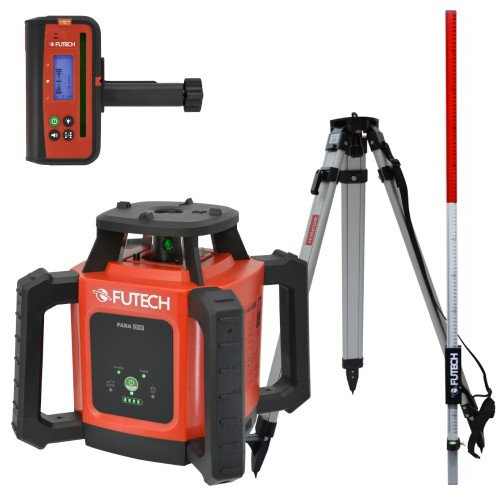 Futech 052.01R.50-P Para ONE Red Rotation Laser + Receiver Para Receiver Red + Tripod 165 cm + Measuring stick 240 cm