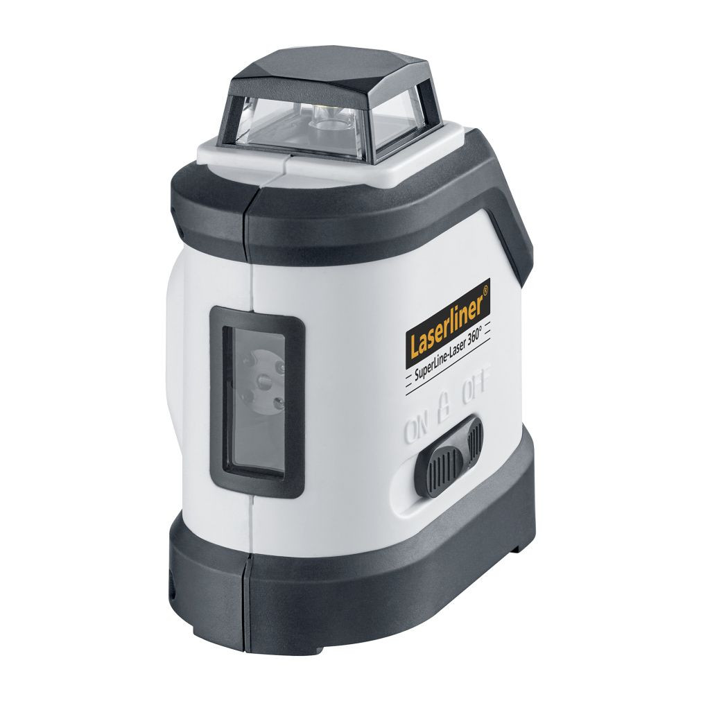 Laserliner 081.150A SuperLine-Laser 360° RX 30 cross line laser rouge avec récepteur