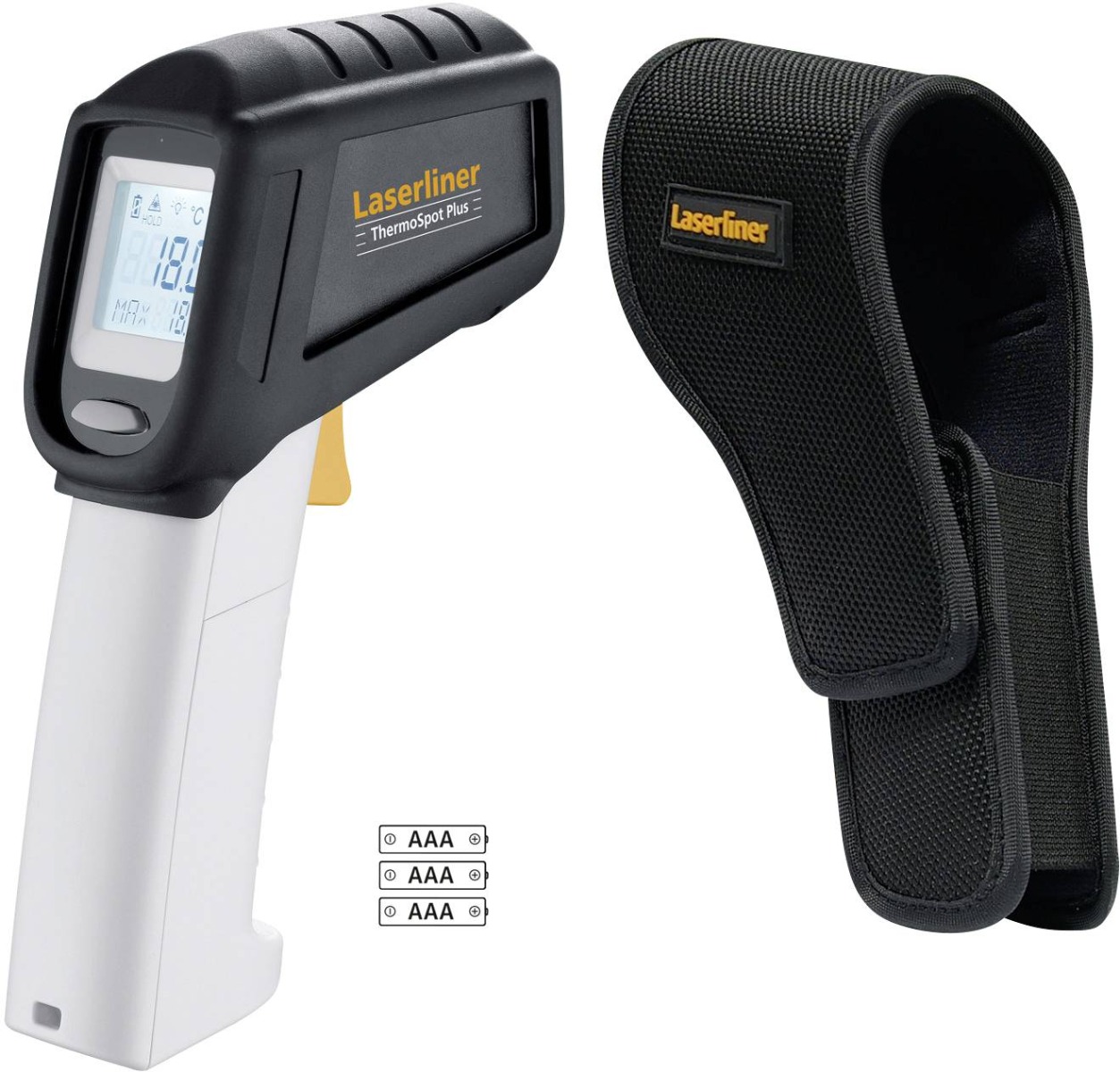 Laserliner 082.042A ThermoSpot Plus Dispositif de mesure de température infrarouge sans contact avec laser intégré