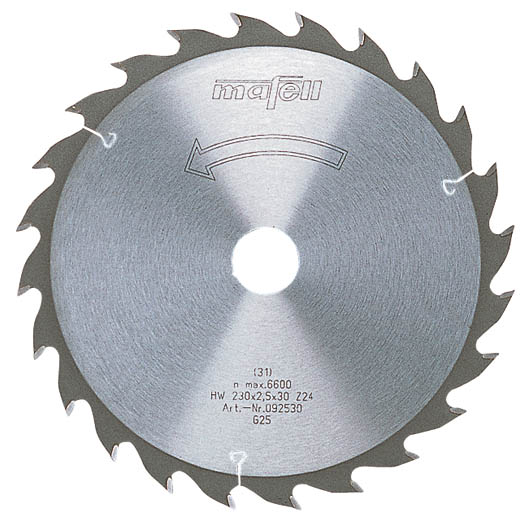 Mafell Accessoires 092530 Lame de scie Mafell HM, 230 x 1,8/2,5 x 30 mm, Z 24, WZ