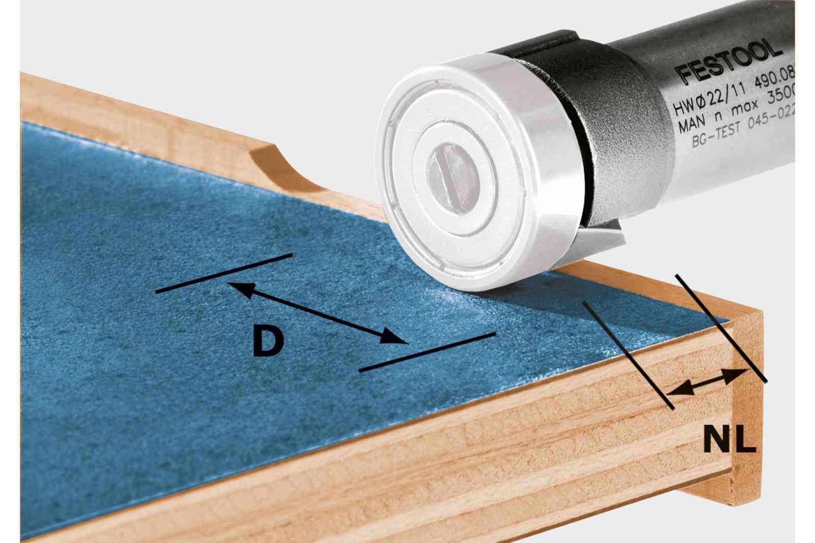 Festool Accessoires 490085 Affleureuse HW D22/8-OFK