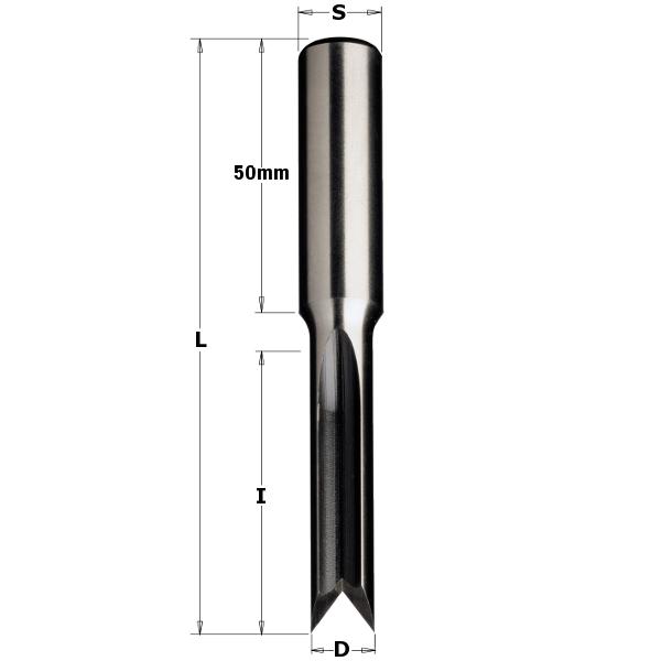 CMT 103.080.30 Foret de perçage (bec de poisson) 8mm - tige 16 x 50mm