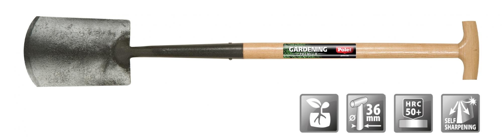 Polet 107008 Bêche à col de cygne 280/170 EPOXY T-ST 75CM