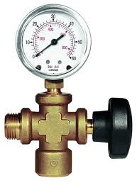 Rems 115110 R Pièce de raccordement avec manomètre et vanne d'arrêt pour pompe Push-off