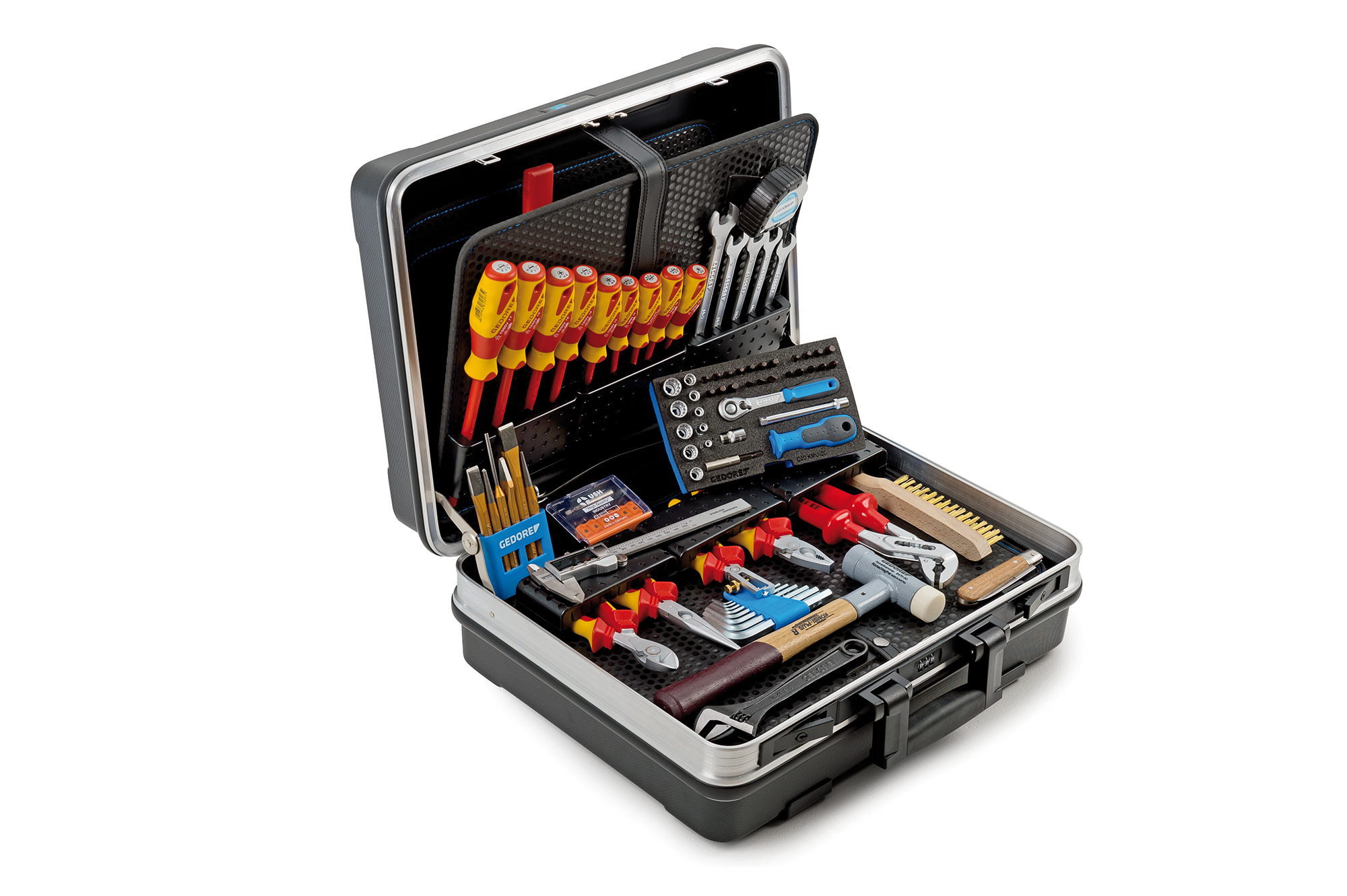 Gedore 8064810 S87 VDE-120.02M Coffret de démarrage VDE "électricien" de 87 pièces en mallette