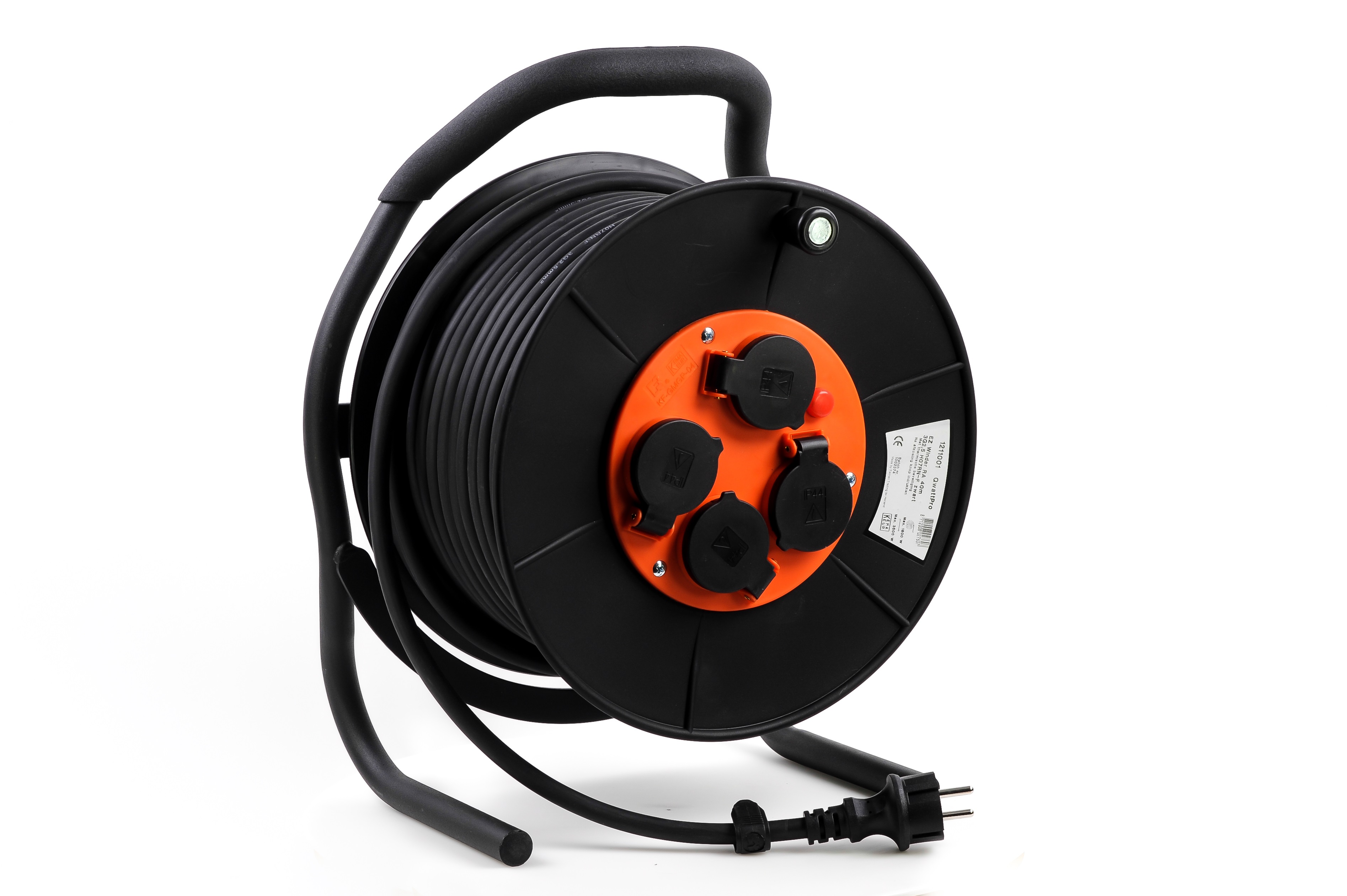QwattPro 1211005 Enrouleur de câble EZwinder ER300 33mtr 3x2.50