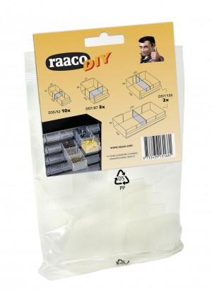 Raaco 131681 15 Jeu de cloisons mixtes pour tiroir : 150-00, -02, -03 et -04