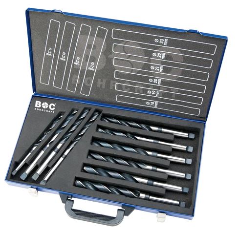 Bohrcraft 14501410001 Jeux de forets MK10-1 HSS-R DIN 345 // 14-23 mm avec coffret / 10-pcs