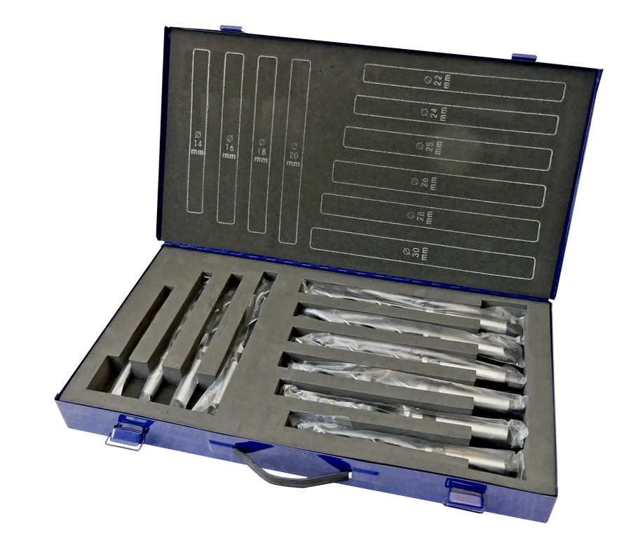 Bohrcraft 14501410002 Jeu de forets MK10-2 HSS-R DIN 345 // 14-30 mm en coffret / 10 pièces