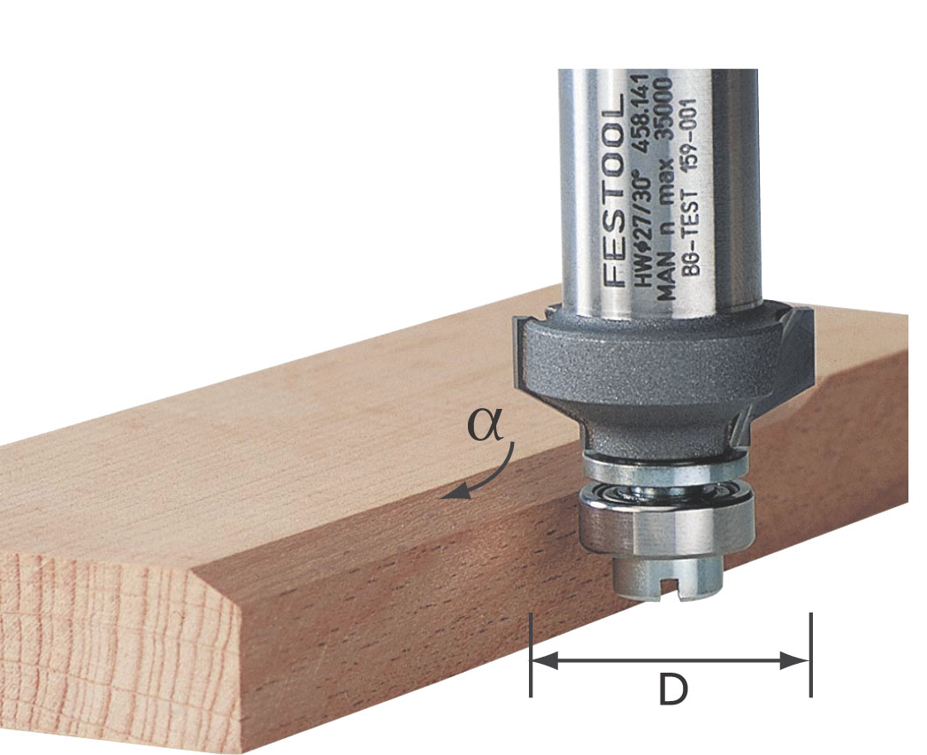 Festool Accessoires 490091 Fraise à chanfreiner HW 30°-OFK 500