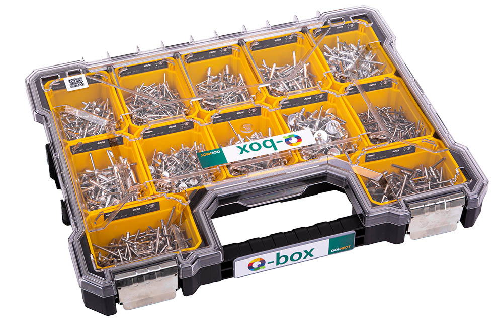 Pull-Link 15ASSORT-MULTI-BIG-Q Rivets aveugles Alu/Acier/U.S. 1275 pièces Assortiment
