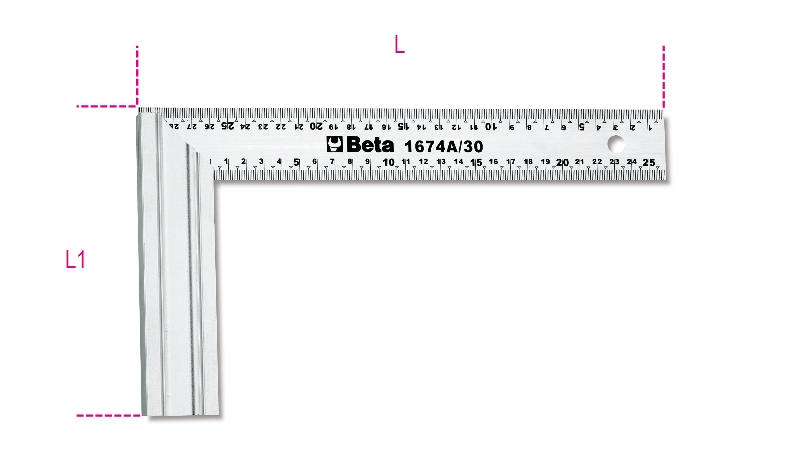 Beta 016740130 1674A Equerre de charpentier 300 mm