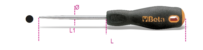Beta 017160001 1716R Prêtre, lame ronde en acier 215 L mm