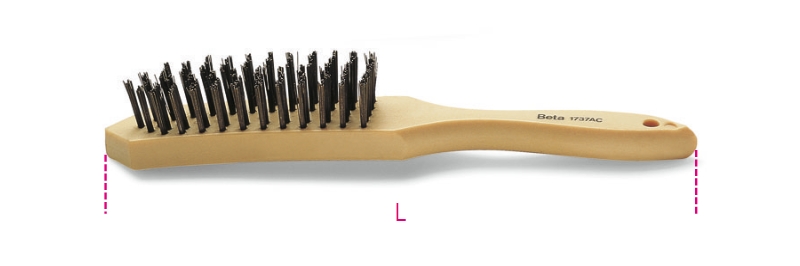 Beta 017370020 1737Ac Brosse en acier, 5 rangées 275 mm