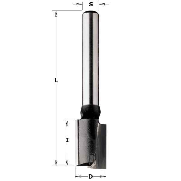 CMT 174.290.11 29 mm Fraise à défoncer en carbure monobloc, tige 8 mm