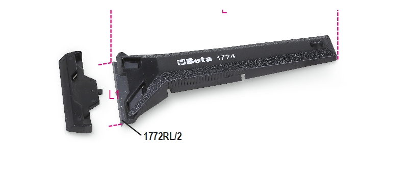 Beta 017740001 1774-Universal Lame de grattoir 155 mm