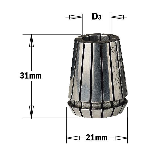 CMT 184.127.20 Pince pour mandrin ER20 12,7mm