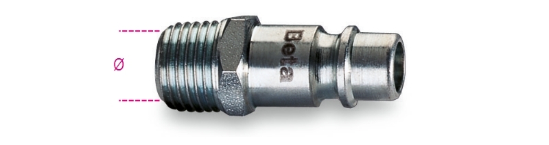 Beta 019160010 1916G 3/8-Mamelon à insérer Profil européen 3/8" Ø GAS BSPT