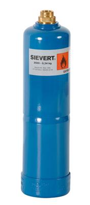 Sievert 200019 Bouteille de gaz 340G sans robinet ni crochet, remplie et rechargeable