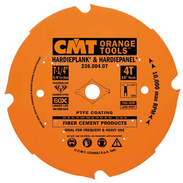 CMT 236.250.16M Lame diamantée pour matériaux durs 250 x 30 x 16D