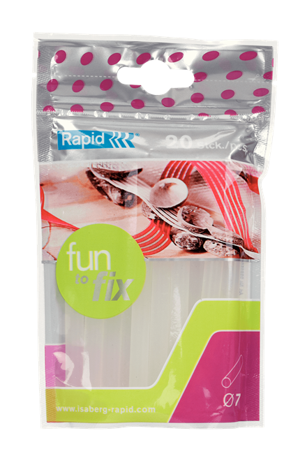 Rapid 23835904 Fun2Fix 7mm cartouches de colle universelle
