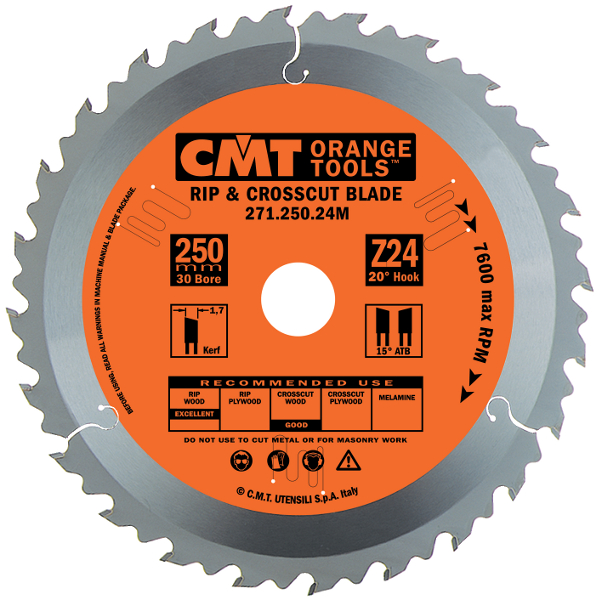 CMT 271.200.36M Lame de scie ultra fine avec limiteur de copeaux 200 x 30 x 36D