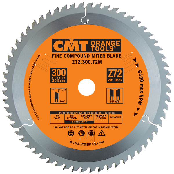 CMT 272.250.60M Lame de scie ultra fine denture gauche/droite 250 x 30 x 60D