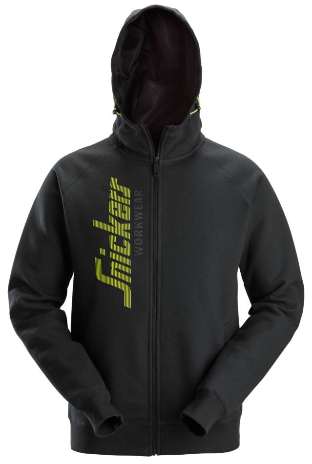 2846 Sweat à capuche zippé avec logo