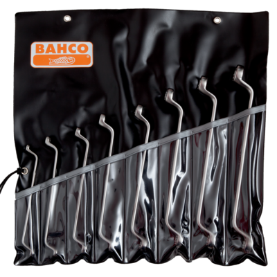 Bahco 2M/8T Jeux de clés à anneau 8 pièces, coudées, métriques