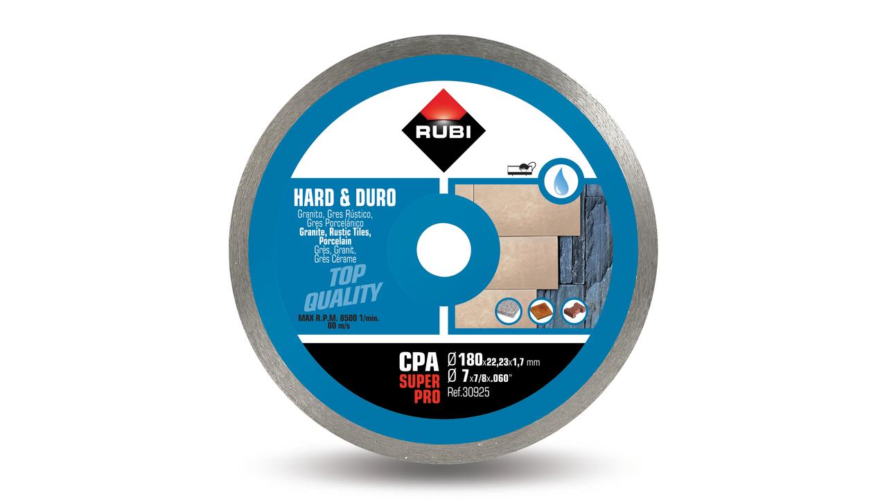 Rubi 30925 CPA-180 Superpro Lame diamantée pour matériaux durs 180 x 22,2 mm