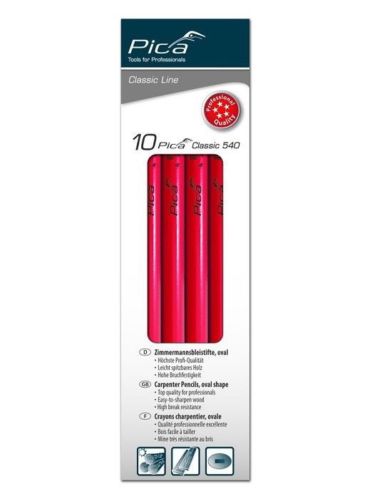 Pica PI54024-10 Timmermans Crayon 540/24 10 pièces