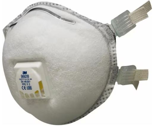 3M 1.21.15.992.80 9928 Masque de fumée de soudage FFP2 R D avec soupape d'expiration 10 pièces