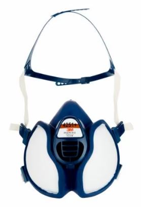 3M 1.21.15.425.15 4251+ Masque anti-poussière pour pulvérisateurs de peinture A1P2 1 pièce