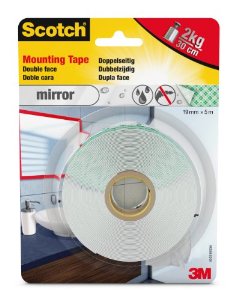3M 40031950A Ruban de montage pour miroir Blanc 19 mm x 5 mtr.