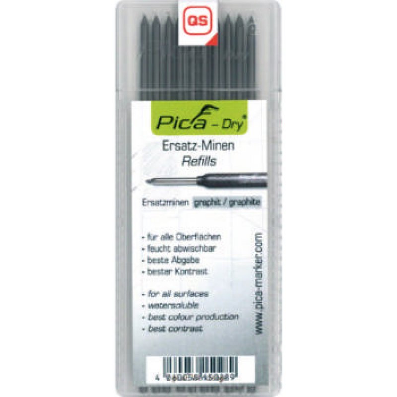 Pica PI4030 4030 Recharge de mines graphite sec pour crayon de marquage