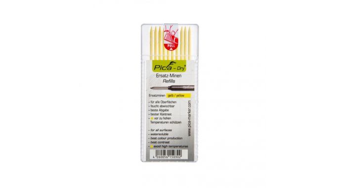 Pica PI4032 4032 Recharge sèche Jaune imperméable pour crayon de marquage