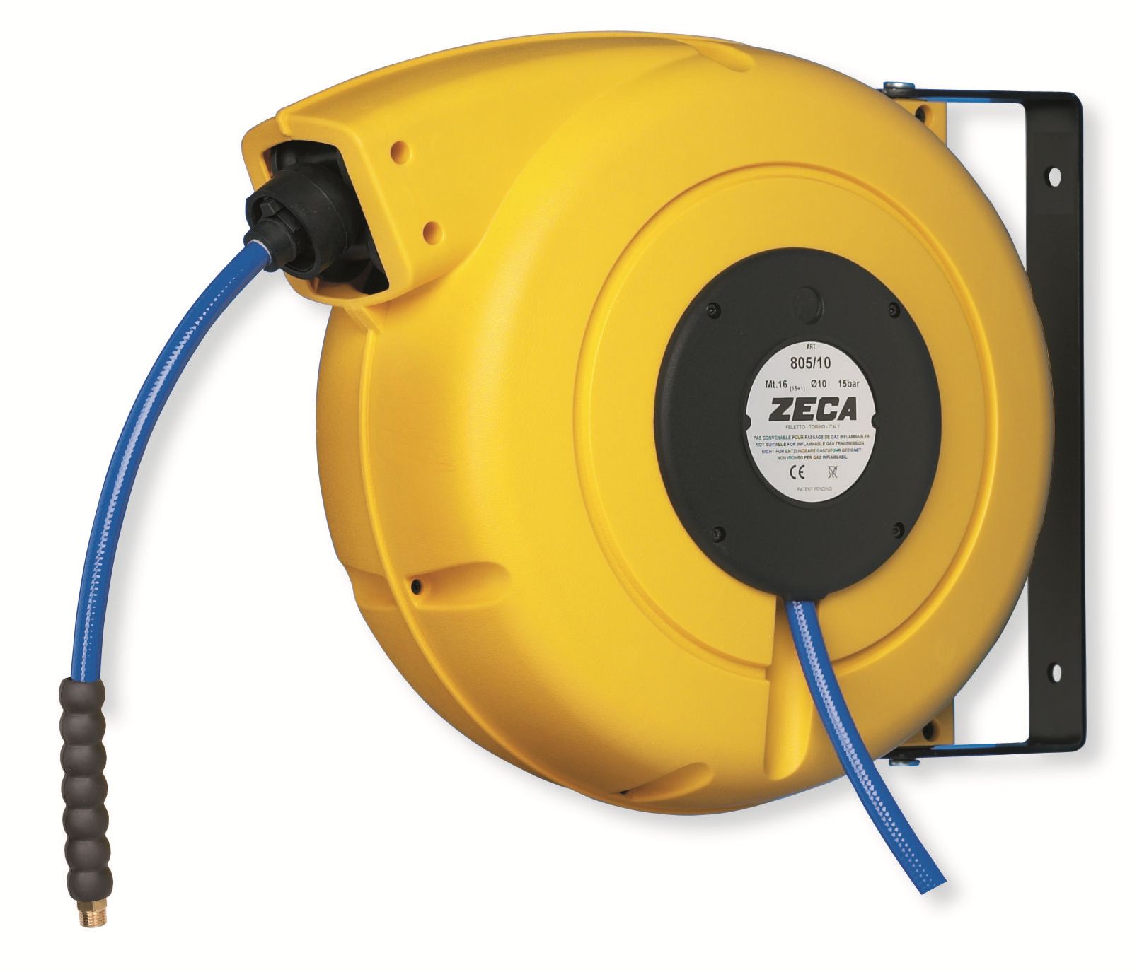 Zeca 10000316 805/8 Enrouleur de tuyau avec tuyau d'air comprimé 16 mtr.