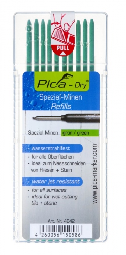 Pica PI4042 4042 Recharge sèche verte waterproof pour crayon de marquage