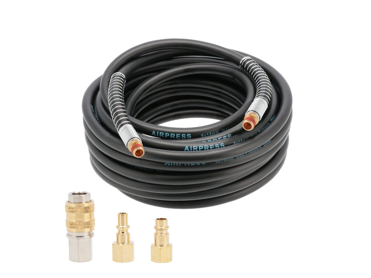 Airpress 40491 Tuyau d''air 20 bar 1/4" 15 m 14 x 8 mm avec raccords