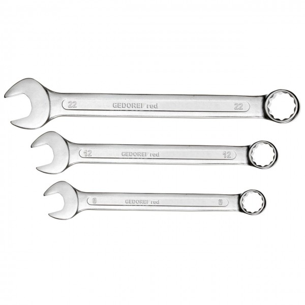 Gedore RED 3300994 R09105017 Jeu de clés à anneau 6 - 22mm métrique 17 pièces