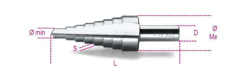 Beta 004250016 Perceuse d''escalier HSS 10 mm 85 mm