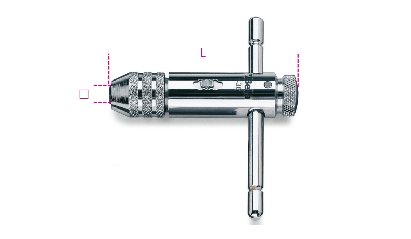 Beta 004360004 Porte-taraud avec cliquet 4.6÷8 M5÷M12 mm 110 mm