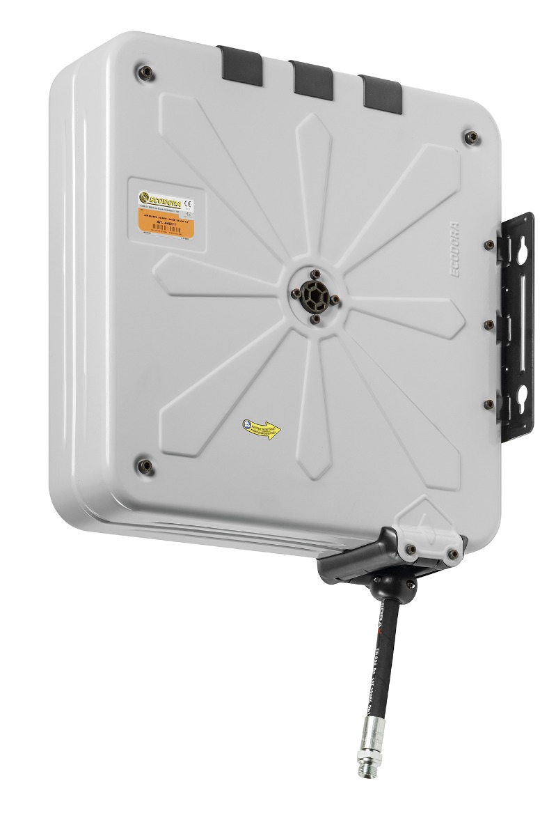 Ecodora 4440/13 Enrouleur de tuyau mural 18M (air/eau) - 20 Bar - tuyau 3/8".