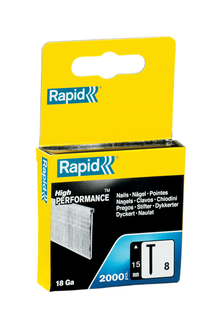 Rapid 5000811 No. 8 brads 15 mm  2,000 pcs.