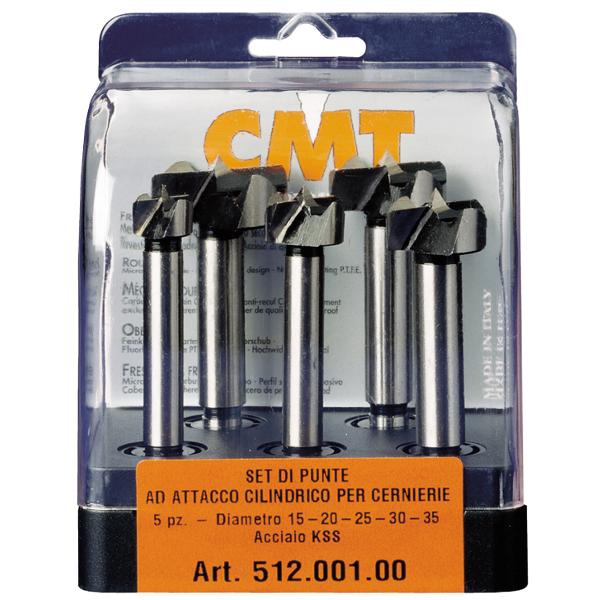 CMT 512.001.00 Coffret de 5 mèches à façonner à queue cylindrique