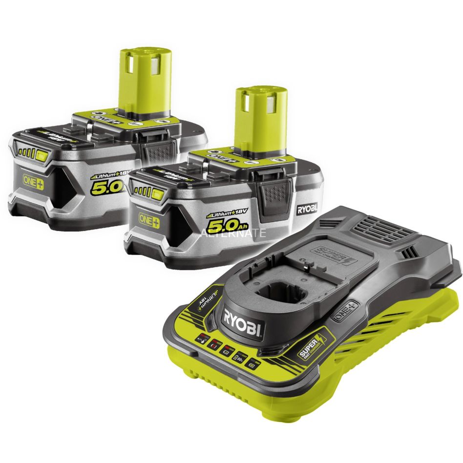 Ryobi Accessoires 5133004422 RC18150-250 18V 2x 5.0Ah Batterie et chargeur rapide