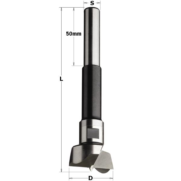 CMT 513.150.11 Mèche à façonner pour charnière avec tige cylindrique 15mm Longueur: 120mm