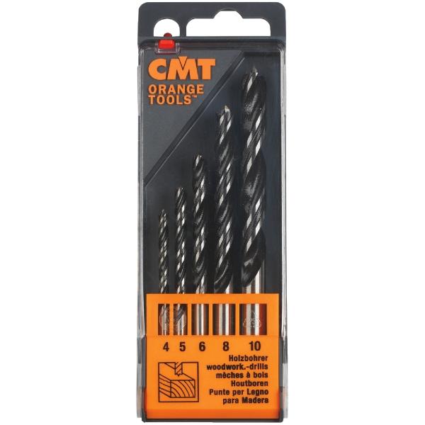 CMT 517.001.00 Coffret de 8 mèches hélicoïdales (4-5-6-8-10 mm) hélice simple